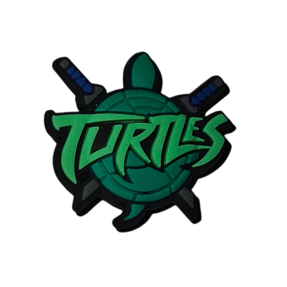 4/$8 Green Turtles Logo Shoe Charm For Crocs